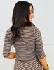 Brown Striped Top & Capri Pants Set (Reg.)