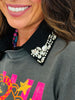 Black Crystal Embellished 2.0 Collar (One Size)