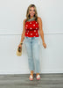 Cherry Satin Polka Dot Cami Top (Reg.)