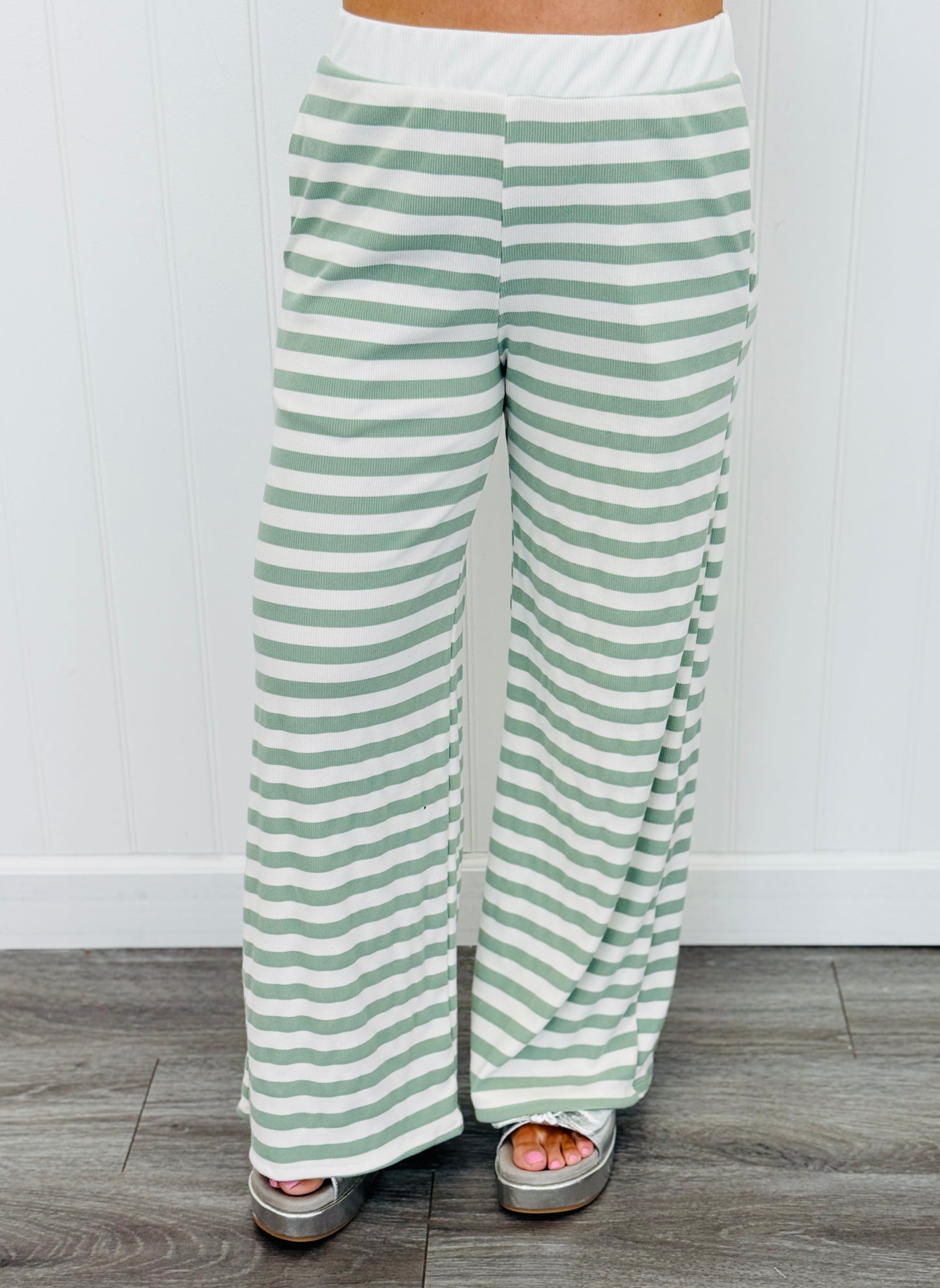 Flowy Striped Crop Pants (Reg & Plus)-5 Colors