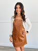 Faux Leather Overall Dress (Reg.)- 2 Colors