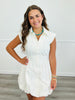 Off White Bubble Hem Corset Mini Dress (Reg.)
