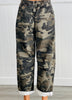 Camo Barrel Wide Leg Pants (Reg. and Plus)