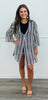Black/White Knit Patterned Cardigan (One Size & Plus)