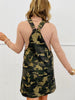 Washed Camo Overall Mini Dress (Reg & Plus)