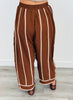 Chocolate Harlem Striped Pants (Reg & Plus)