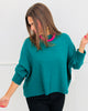 Emerald Oversized Mock Neck LS Sweater (Reg.)