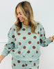 Sage/Brown Polka Dot Sweatshirt (Reg.)