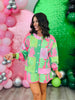 Queen Of Sparkles Licensed Pink/Green Glinda & Elphaba Profile Skirt (Reg. and Plus)