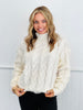 Turtle Neck Cable Knit Sweater Top (Reg.)-2 Colors