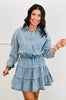 Denim Tiered Mini Dress (Reg.)
