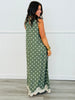 Olive Polka Dot Lace Detailed Midi Dress (Reg.)