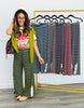 Striped Lace Side Slit Pants (Reg. and Plus) - 6 Colors