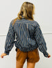 Striped Ruffled Hem Shirt (Reg) - 2 Colors