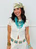 Ivory Floral Crochet Pattern Shirt (Reg.)