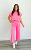 Pink Multi Stripe Taped Pants (Reg & Plus)