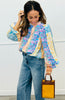 Eyelet Ruffled Neck Baroque Blouse (Reg.) - 2 Colors