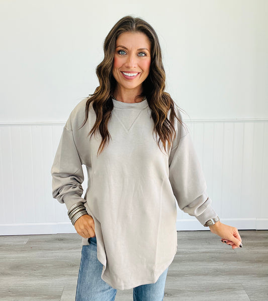 Stone Long Sleeve Sweatshirt (Reg & Plus)