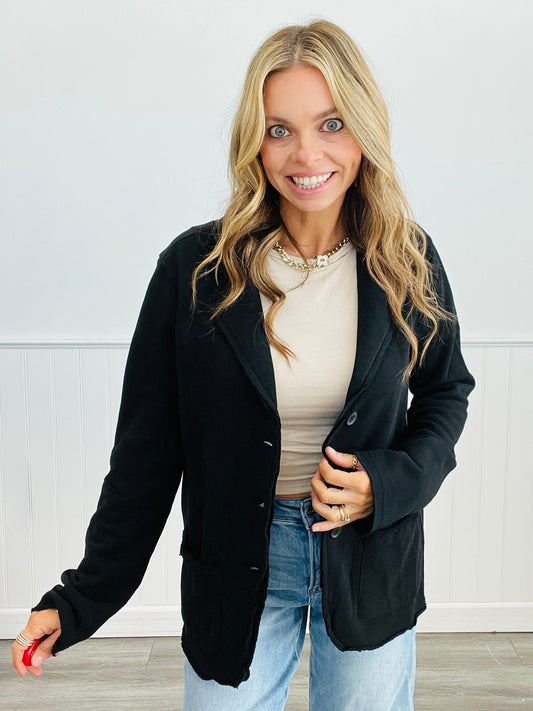 Black Malibu Raw Edge Revival Blazer (Reg.)