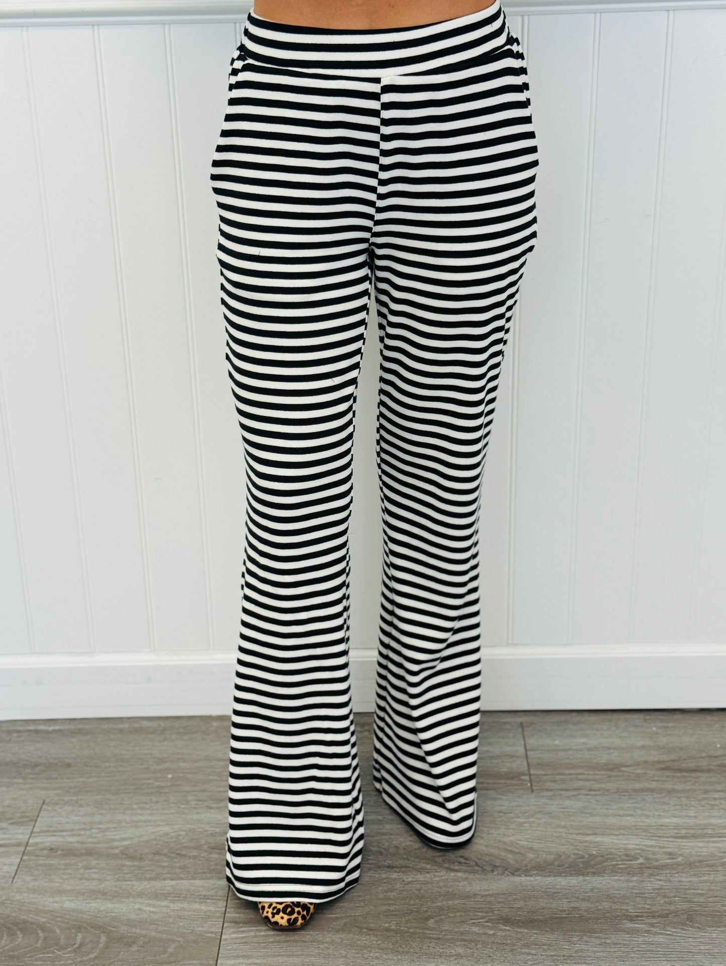 Black Striped Tube Top & Pants Set (Reg.)