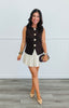 Pleated Faux Leather Mini Skirt (Reg.)- 2 Colors