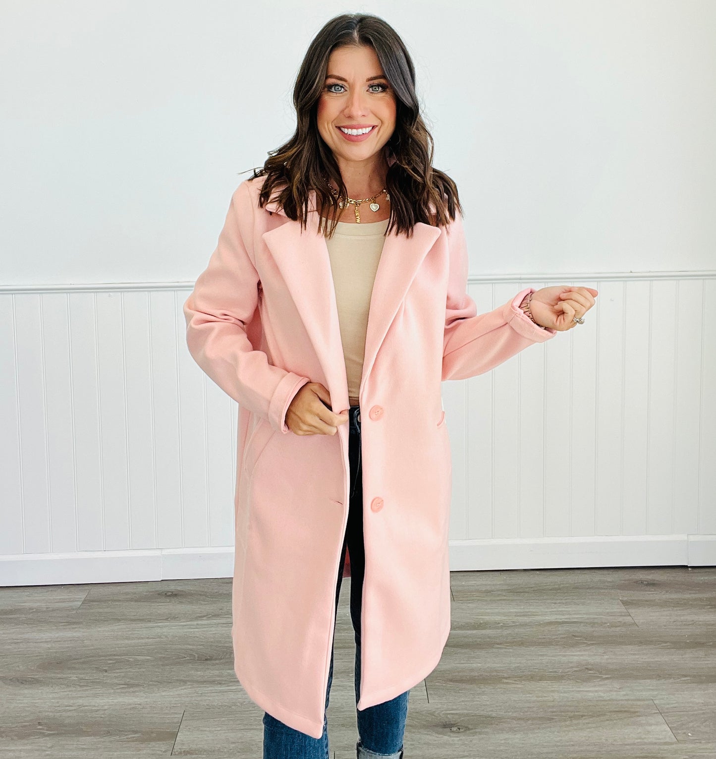 Collared Two-Buttoned Coat (Reg.) - 3 Colors