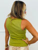 Light Olive Lace Trim Tank Top (Reg.)