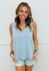 Bamboo Double V Tank Top (Reg.)-4 Colors