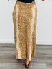 Camel Denim Deer Print Midi Skirt (Reg.)