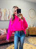 Fuchsia Mock Neck Sweater (Reg. and Plus)