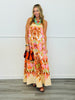 Orange/Pink Printed Maxi Dress (Reg.)