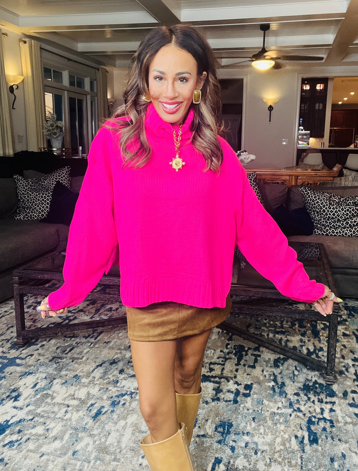 Knit Turtleneck Sweater- 2 Colors