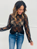 Mesh Floral Print Lace Top (Reg. & Plus)-8 Colors