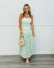 Mint Ruched Bow Back Maxi Dress (Reg.)