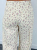 Cream Ditzy Maroon Barrel Pants (Reg. and Plus)