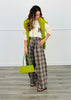 Brown Plaid Pull On Pants (Reg.)