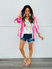 Floral Embroidered 3/4 Sleeve Blouse (Reg. and Plus)