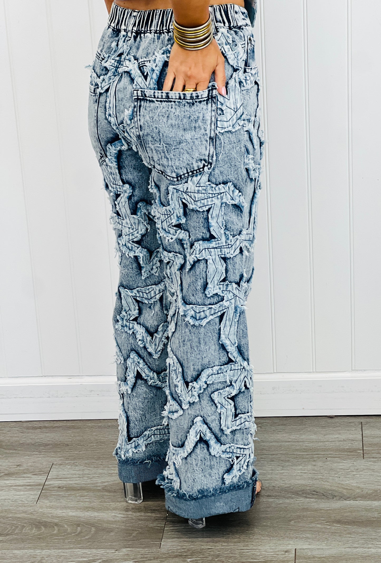 Oli & Hali Denim Star Patch Pants (Reg.)