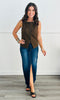 Brown/Black Animal Print Vest Top (Reg)