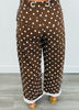 Brown Polka Dot Barrel Pants (Reg.)