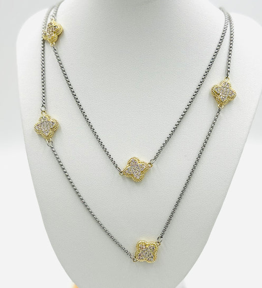 WP - The Long Lucky Necklace - Pave