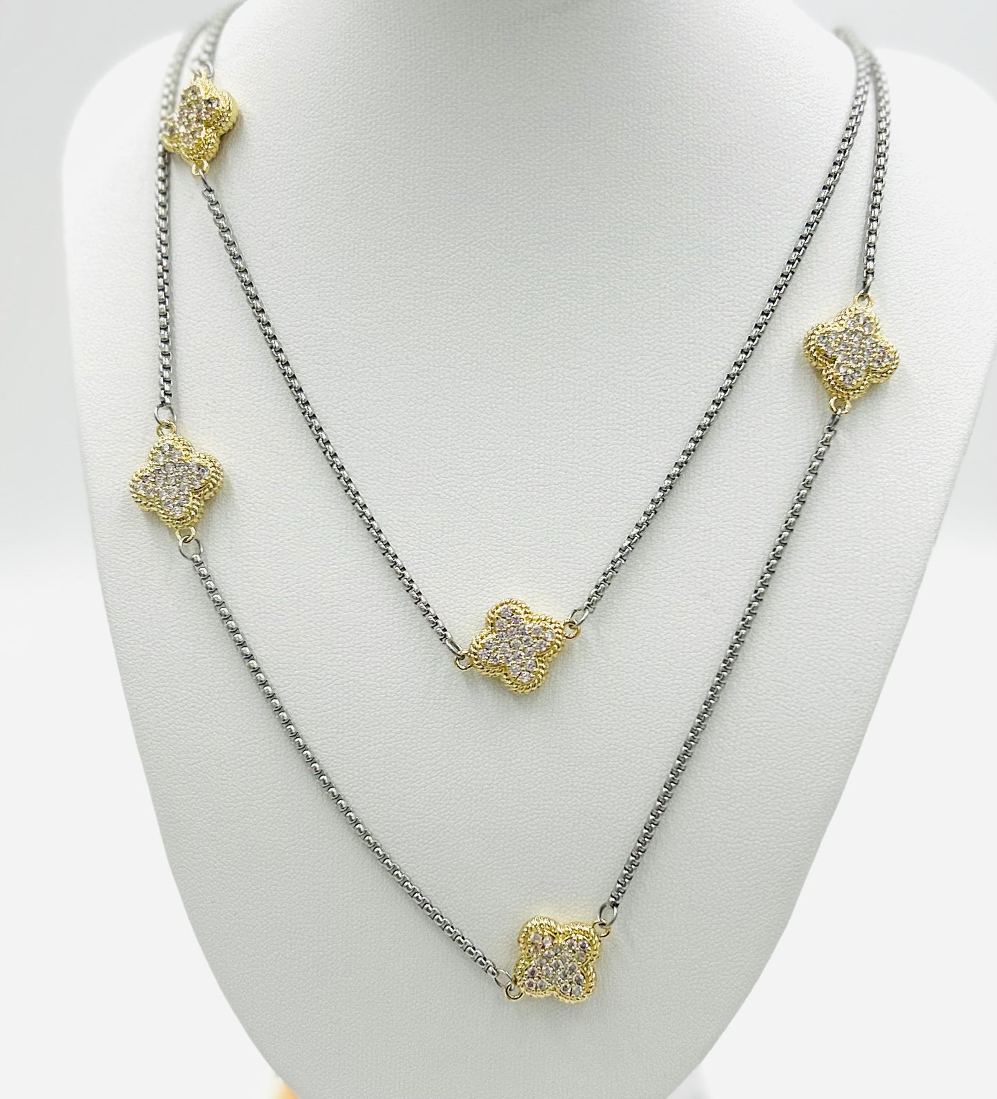 WP - The Long Lucky Necklace - Pave