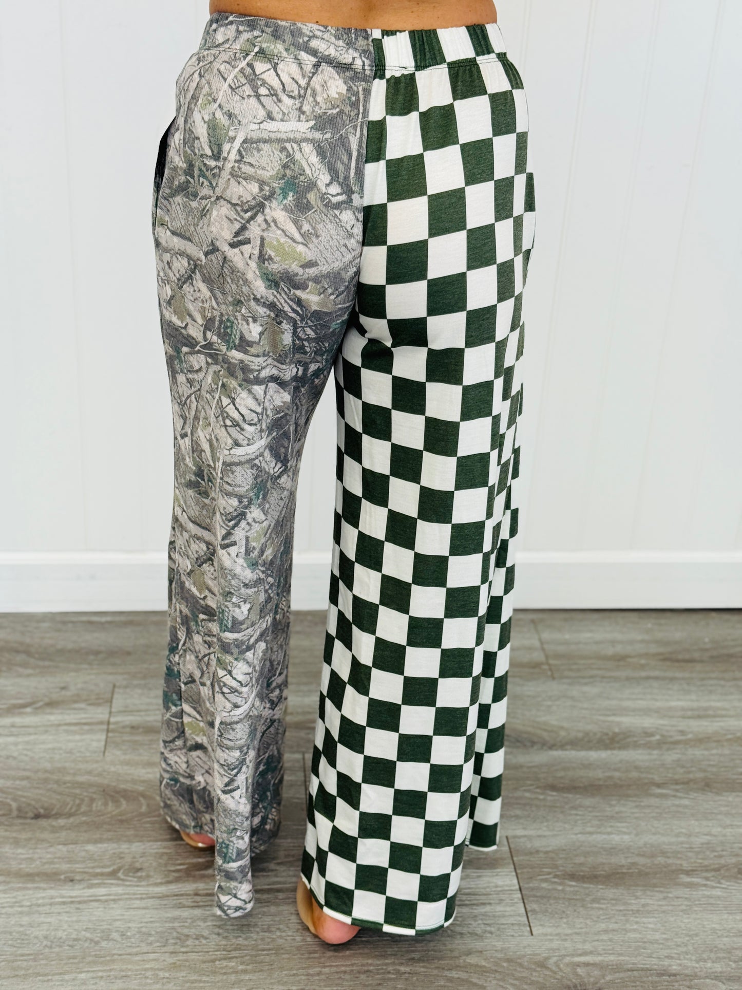 Olive Split Decision Checker/Camo Pants (Reg & Plus)