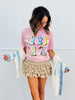 Taupe Tiered Ruffled Mini Skirt (Reg)