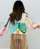 Queen Of Sparkles Ivory Multi Skeleton Button Up Cardigan (Reg. and Plus)