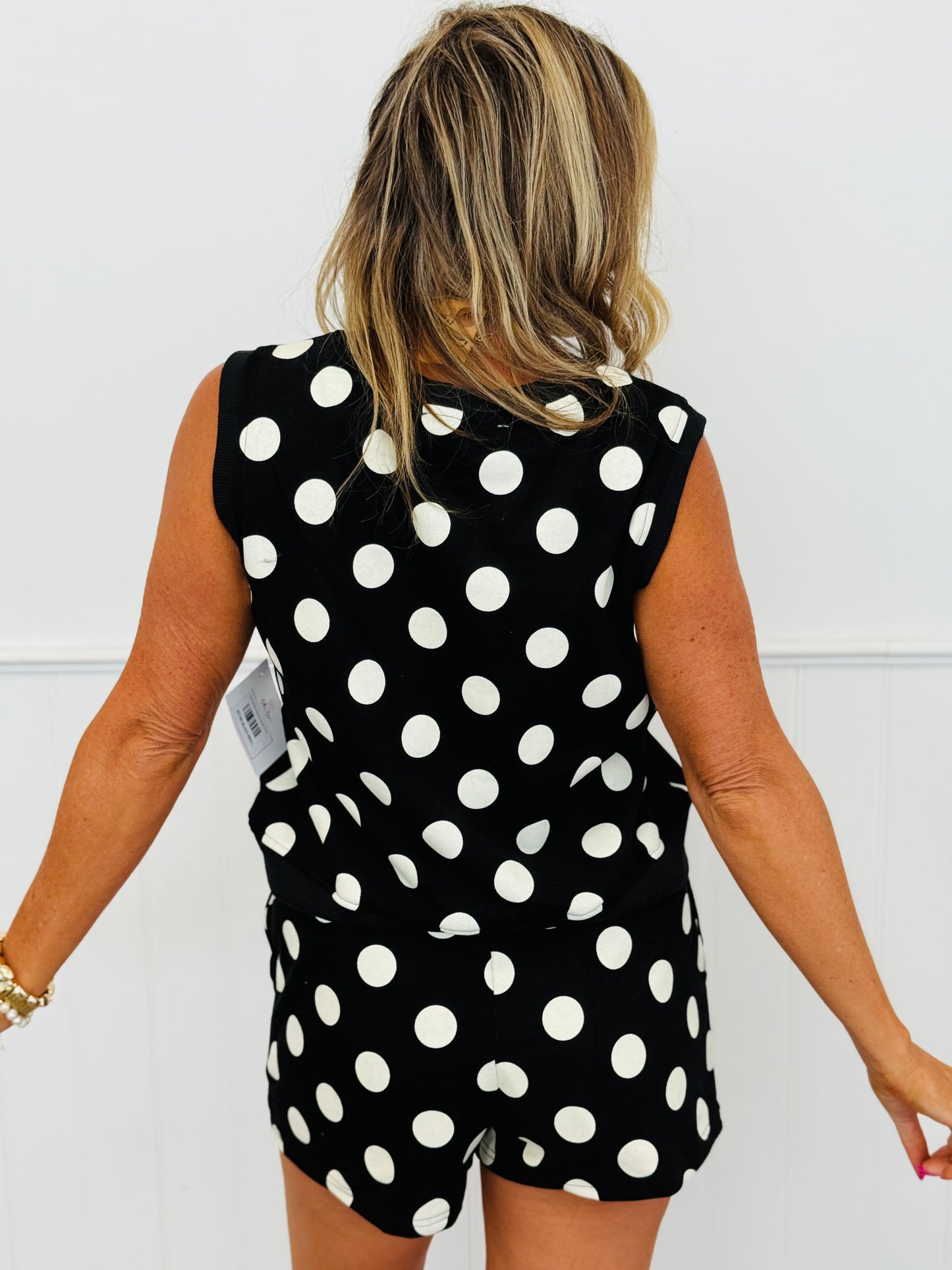 Polka Dot Sleeveless Top & Shorts Set (Reg.) - 4 Colors