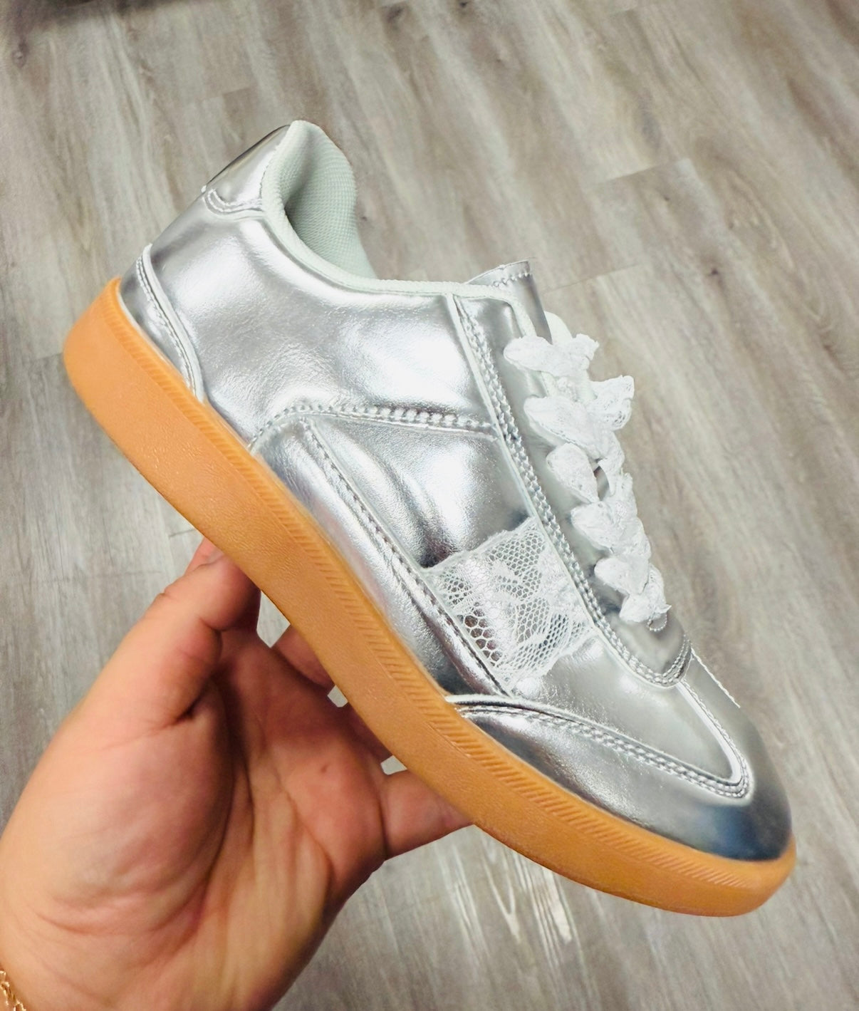 Silver Shine Like No Other Sneakers