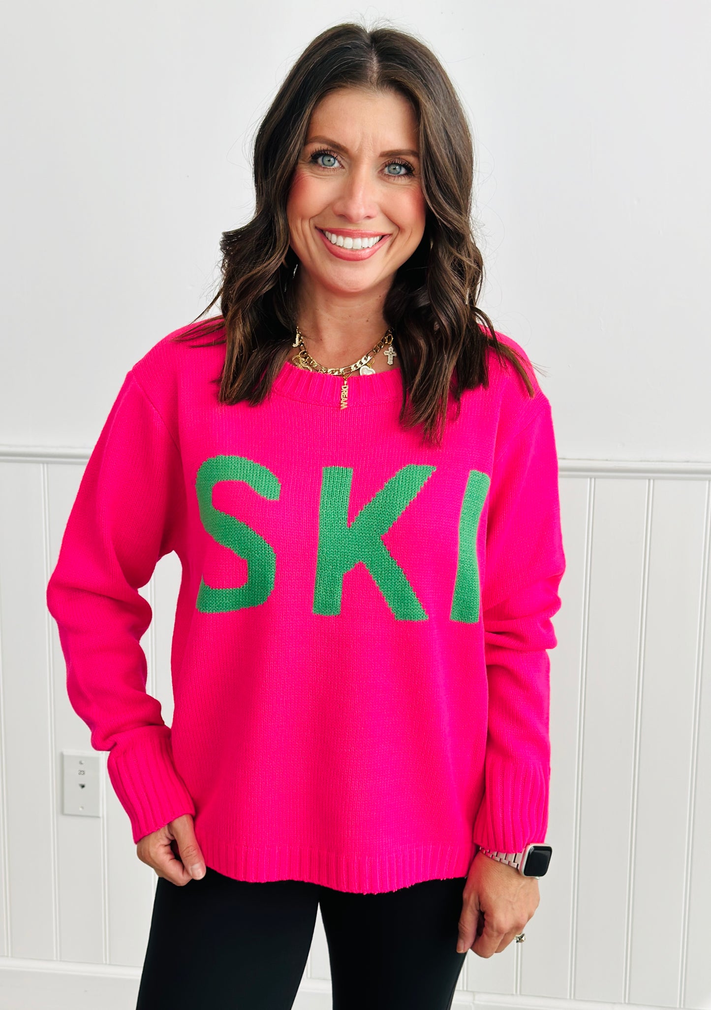 Bright Pink Ski Sweater (Reg.)