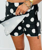 Black Polka Dot Wrap Skort (Reg.)