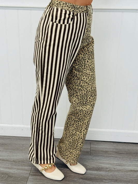 Mix & Match Leopard & Stripe Pants (Reg. and Plus)